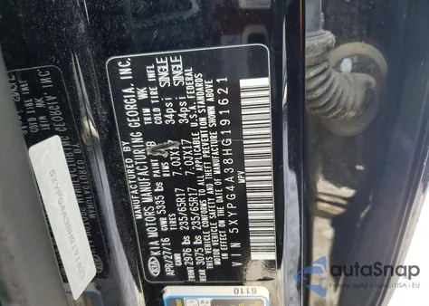 2017 Kia Sorento Lx from USA, damaged, VIN 5XYPG4A38HG191621